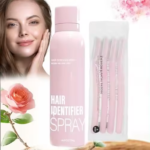 Spray identificador de cabello para afeitado facial, spray identificador de cabello facial, spray identificador de cabello para polvo de spray facial, spray de piel para piel suave y sedosa (1 juego) - 1