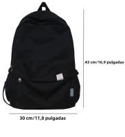Mochila suave de de gran capacidad para para estudiantes, morral escolar Color sólido hermana, tempo - details 12