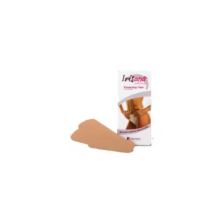 Iriscup Irisana - Kinesiology Tape - Pack 3 Cintas Autoadhesivas - Marrón Claro - Elástico, Resiste al Agua - Ayuda a Aliviar Molestias Menstruales - Turmalina - 1