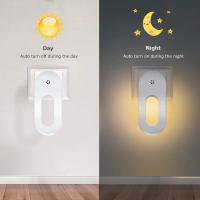 Luz Nocturna De Pared Con Sensor De Atardecer EU/US Plug Bombilla LED Caliente Blanca Ahorro De Energía Para Habitación De Niños - details 1
