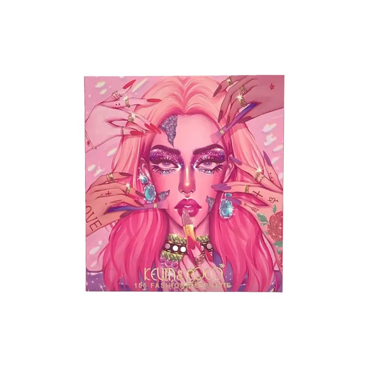 KEVIN&COCO - Maquillaje, Paleta de sombras de ojos, LOVE & PEACE , 105 colores - 1