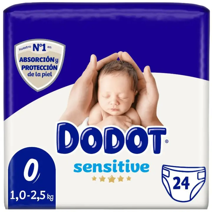 Dodot Sensitive Pañales Bebé y Recién nacido, Tallas 0,1,2 y 3 - 1