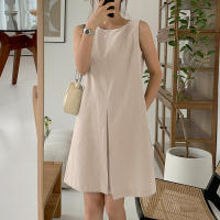 Vestido De Encaje ZANZEA Para Mujer Verano 2024 Sin Mangas Cuello Redondo Largo Pierna Vestido Casual Suelto Con Bolsillos - details 3