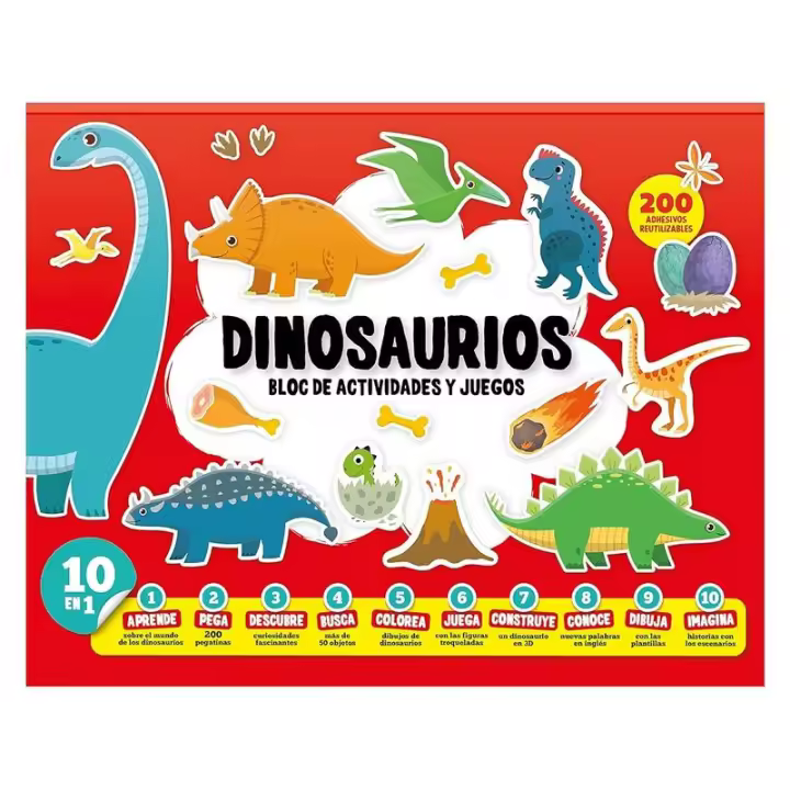 BLOC ACTIV. DINOSAURIOS BOA001 &lt; - 1