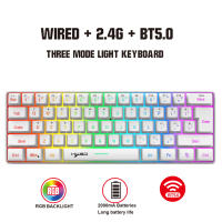 L500 Wired/Wireless Gaming Keyboard 61 Keys With Dynamic RGB Backlight For PC Laptop Gamer - details 14