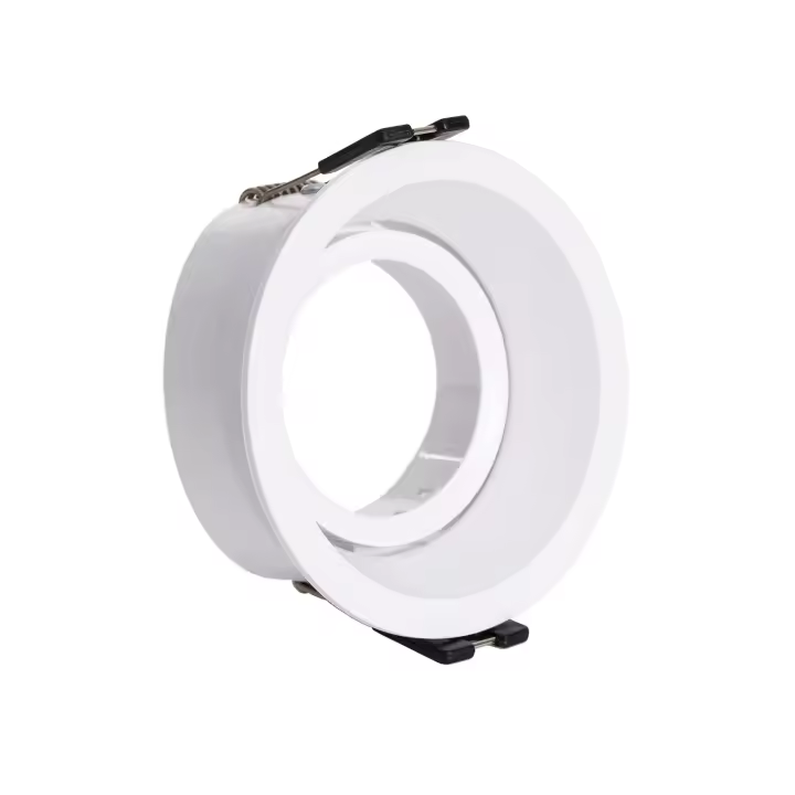 Ledkia Aro Downlight Circular Basculante para Bombilla LED GU10 / GU5.3 Corte Ø75 mm Suefix Blanco - 1