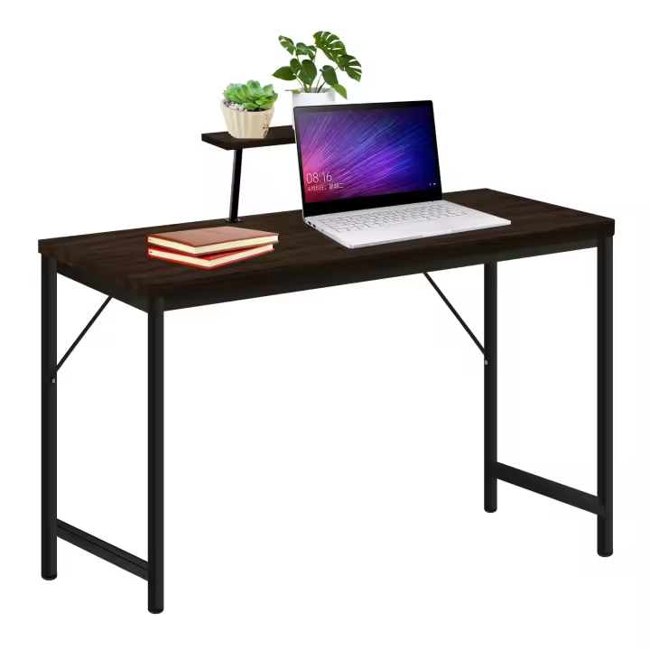 Rcynview Escritorio de Mesa para Portátil de Computadora de Madera y Acero Resistente hasta 150 kg Ideal para Comedor y Salón - 1