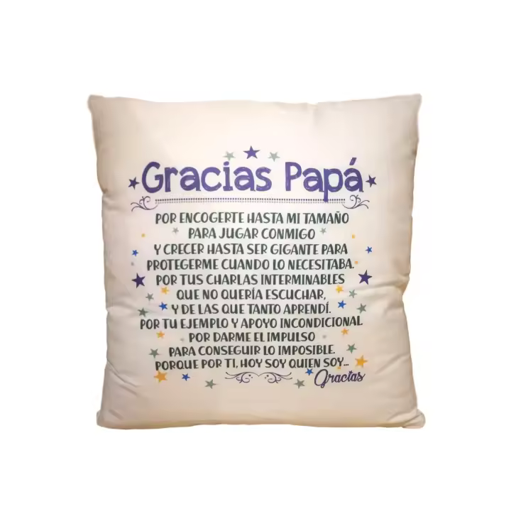 Cojín con Texto Gracias PAPÁ. Regalo Dia del Padre. Regalo para PAPÁ - 1
