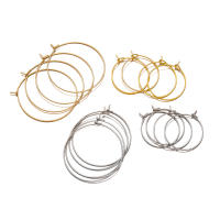 50pcs/Lote Aretes De Anillo Grande En Acero Inoxidable Dorado Para DIY Colgantes De Aretes Y Joyería Hechas a Medida Suministros De Encuentros - details 0