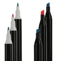 Set de 168, 80 y 40 Rotuladores de Doble Punta MAALEO | Marcadores Profesionales con Estuche Organizador | Puntas Fina y Biselada | Amplia Gama de Colores para Dibujo, Diseño, Bocetos y Lettering | Ideal para Adultos y Niños - details 1