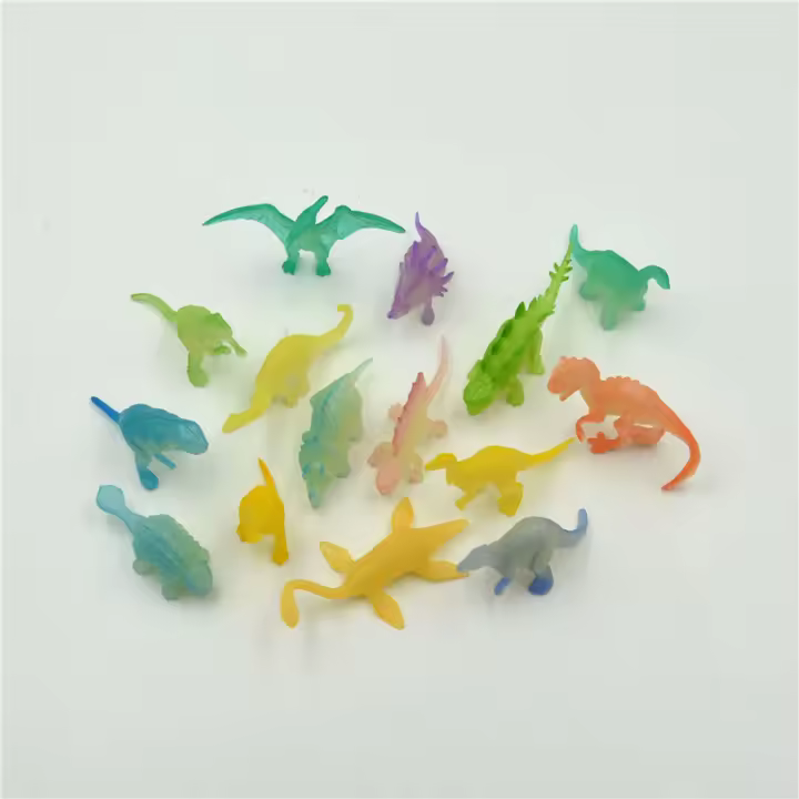 Bloques De Dinosaurio Nocturnos De Jurrásico World 8/16 Piezas Por Baguette Figura De Acción Para Niños Modelo Coleccionable Luz En La Oscuridad Material Plástico - 1