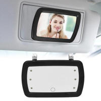 Espejo Interior LED Universal Para Coche Con Interruptor Táctil Espejo De Maquillaje Visera Alta Claro HD 170*110mm Sin Batería - details 1