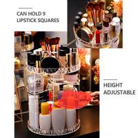 Organizador De Maquillaje 360 Grados Rotativo Transparente Y De Moda Almacenamiento Multifuncional De Cosméticos En Unidad De Plástico Tamaño 34x28x23.5cm - details 8