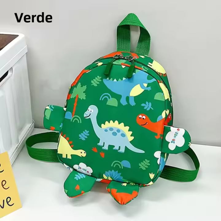 Mochila De Dinosaurio Cartoon Para Bebé Niños Y Niñas Ajustable Casual Material Nylon Tamaño 22*18*9cm Para Jardín De Infantes - 1