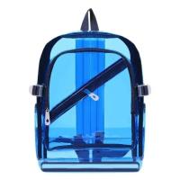 Mochila Transparente De Moda Impermeable Para Niñas Y Adolescentes Material PVC Bolsa Escolar Con Cierre De Cremallera - details 6