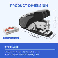 Eagle Mini Stapler Con 1000 Clavos Reducción De Fuerza Al Stapear 50% Con Eliminador De Clavos Integrado Suministros De Oficina Y Escuela - details 7