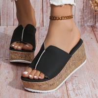 Sandalias De Mujer Con Plataforma Y Tacón Alto Casual Verano Zapatos De Tacones Gruesos Para Damas Suela De Goma Cierre SLIP-ON - details 9