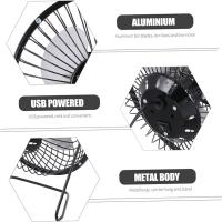 Mini ventilador portatil de 6 pulgadas, USB, cuerpo y aspas de metal - details 2