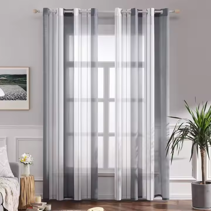 Porcheddu Cortinas Opacas de salón, 2 Piezas, Cortinas aislantes frío y Calor para Dormitorio with Ojales Gris Claro - 1
