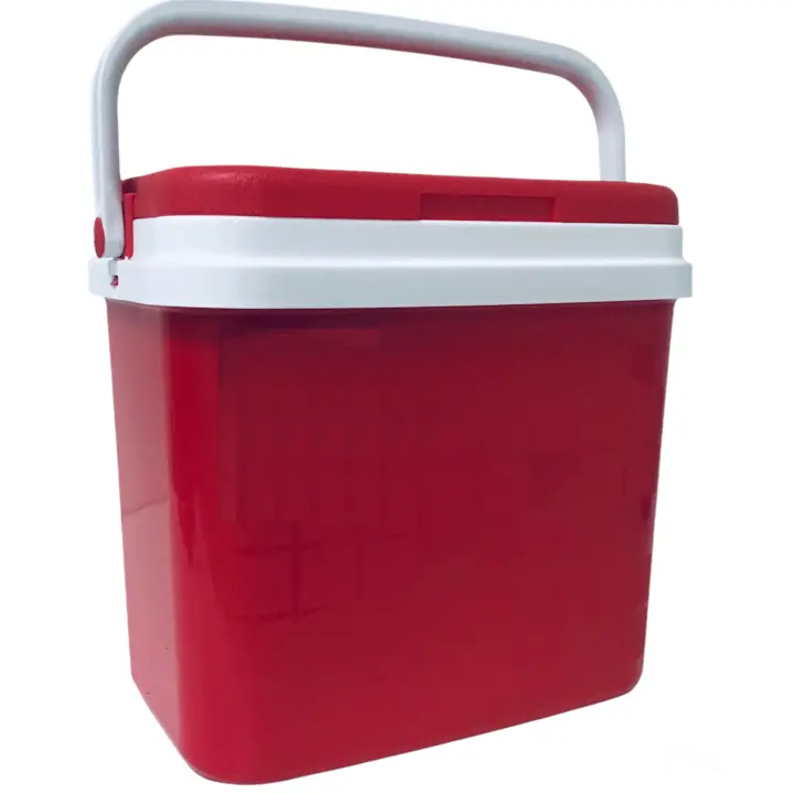 KROWN - Nevera Portátil Térmica, Rojo y Blanco, Polipropileno, Ideal Para Actividades al Aire Libre, Camping en el Jardín, Barbacoas, Picnic, Playa. Capacidad - 1