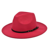 Sombrero De Vaquero Para Hombre Estilo Vintage Color Sólido Broche Ancho Moda Viaje Fiestas De Iglesia Sombrero De Paja Jazz - details 10