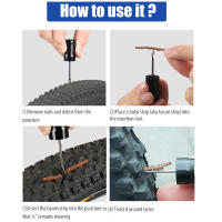 Kit De Reparación De Neumáticos Ciclismo Tubeless Con Plugues Y Herramienta De Inserción De Raspaduras De Goma Para Bicicletas De Carretera Y MTB - details 4