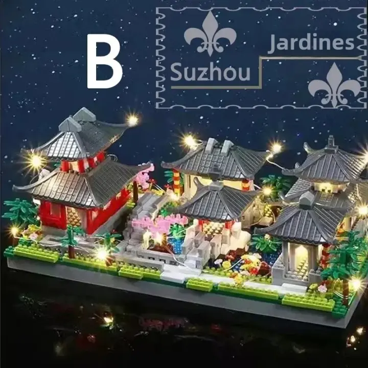 Bloques De Construcción Miniatura Suzhou Jardín Chino 2100 Piezas Conjunto Coleccionable Para Adolescentes Y Adultos Regalo Educativo Para Niños Y Adultos - 1