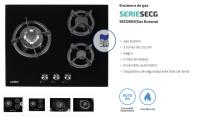 Encimera de gas SAUBER SECGB05 3 zonas coccion ancho 60 cm (Gas Butano) - details 0