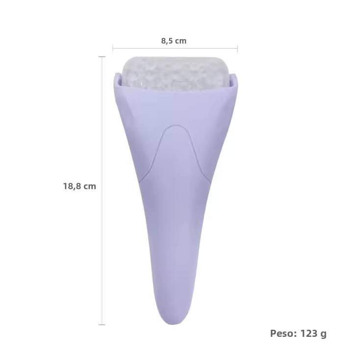 1pc Rodillo De Hielo Masajeador Para Musculos Superficiales Y Cuidado De La Piel Con Mango De Plástico Herramienta Multiusos Para El Rostro - 1