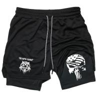 Shorts De Anime Doble Capa Para Hombre Deporte Fitness Estampado Rápido Secado Pantalones De Entrenamiento Multi-Desempeño Running M-3XL - details 12