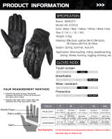 Guantes De Motocicleta Para Hombres En Cuero Perforado Vintage Para Verano Guantes De Motocross Táctiles Para Ciclismo Y Motociclismo - details 0