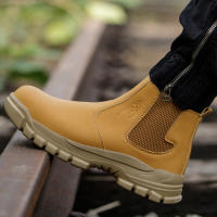 Botas De Seguridad Para Hombre Impermeables Con Punta De Acero Antigolpes Y Antipinchazos Para Actividades Al Aire Libre Senderismo Y Tácticas - details 5