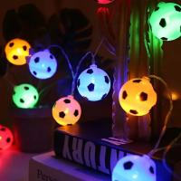 Cadena De Luces De Fútbol Con 10/20 LED Para Decoración De Habitaciones Y Restaurantes Luz Atmosférica Creativa Piloto Asumida Para Ventanas Y Fiestas Navideñas - details 0