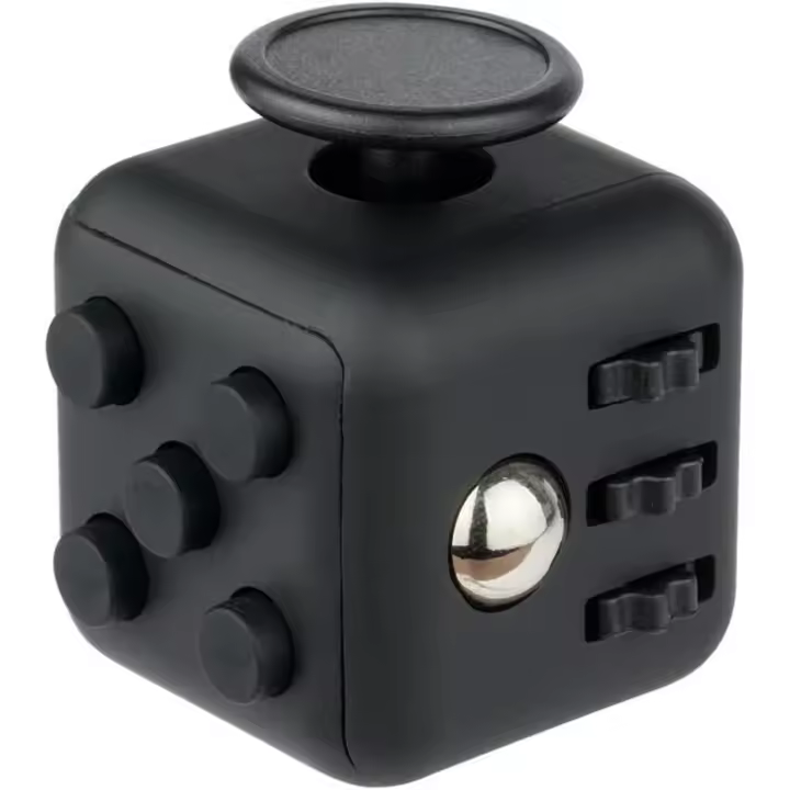 Cubo de juguete antiestrés, juguete sensorial para aliviar la ansiedad, juguete para matar el tiempo, juguete para oficina y aula, regalo - Negro - 1