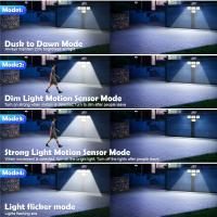 Luces Solares Exteriores Con Sensor De Movimiento 4 Cabezas Luz De Pared Remota Impermeable Para Iluminación De Callejeras Patio Jardín Garage - details 13