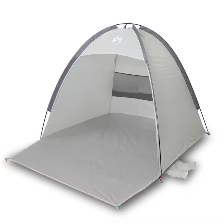 vidaXL Tienda de playa para 3 personas impermeable gris - 1