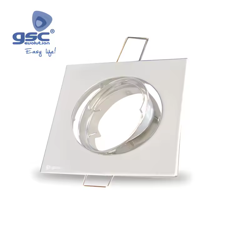 Gsc Evolution Aro Empotrable Basc. Cuadrado Blanco GU10/MR16 50W - 1