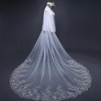 Velo De Novia Blanca Ivoire De Dos Capas Para Bodas Accesorios De Novia Velo De Novia Lace Edge Para Mujeres Adultos - details 1