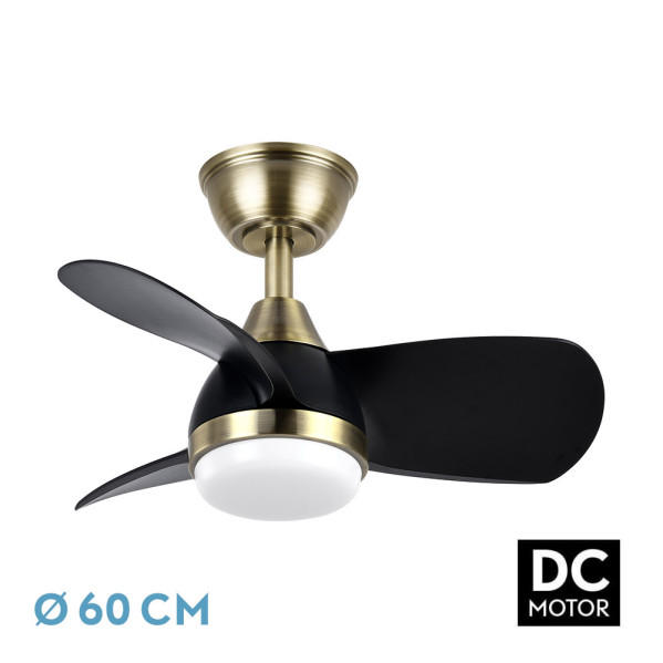 FABRILAMP Ventilador Dc 24w Cuero Pirdo/negro 3 Aspas 60d 2400lm 6 Velocidades 3000-4500-6000k C/mando, Memoria y… — oferta en Miravia