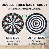 Juego de dardos, juego de dardos de doble cara de 15 pulgadas con 6 dardos de acero y plástico, artículos para adultos, bares, salas de juegos, salas de billar, deportes de ocio familiares - details 5