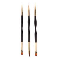 3 Pcs Pincel De Manicura Ultra Delgado Para Dibujar Líneas Gradient De Gel Y Diseño De Arte De Uñas Herramientas De Pintura De Uñas Con Doble Final - details 4