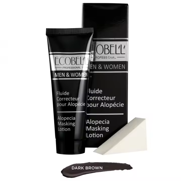 ECOBELL Maquillaje Capilar en crema MASKING LOTION 50ml - Castaño Oscuro / Dark Brown - Fluido en crema corrector para el cuero cabelludo - 1