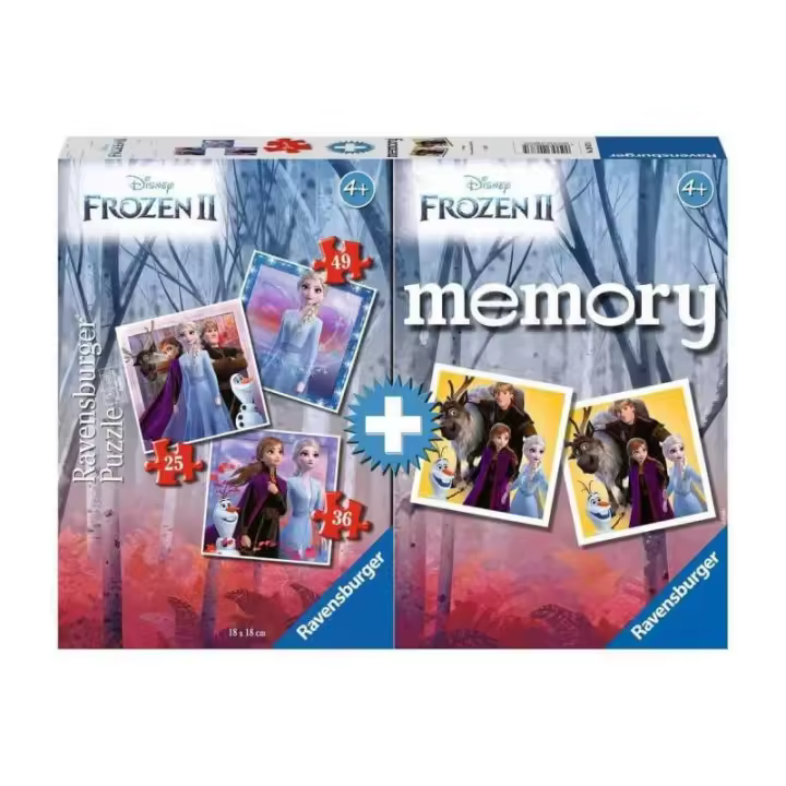 Multipck 3 Puzzles+ memory Frozen 2 de Ravensburger - 1
