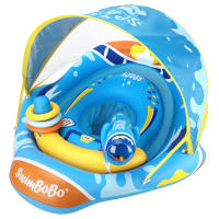 Círculo de descanso para bebés Swimbobo con toldo de protección solar para jugar en el agua y bolsillo transpirable para juguetes. - details 3