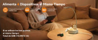 Aigostar Lámpara de Escritorio con Enchufe y Tomas de Corriente, Salida USB y Tipo C, Lámpara de Lectura Táctil, 3 Colores y Atenuación Continua, Cuello de Cisne, para Oficina Dormitorio (Blanca) - details 2