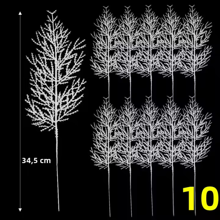 10/30PCS Pino Blanco Artificiales Navidad Adornos De Árbol De Navidad DIY Coronas De Navidad Decoración De Jardín Plantas Suministro De Decoración Año Nuevo - 1