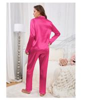 Conjunto De Pijamas Para Mujer Estilo Victoriano Con Bordado Camiseta De Manga Larga Y Pantalones Largos 2 Piezas Pijama De Dormir Loungewear De Poliéster Y Elástico - details 7