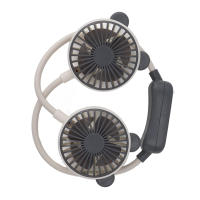 Ventilador Portátil de Cuello de Doble Cabeza, Ventilador Manos Libres Recargable por USB para Oficina, Viajes Y Actividades Al Aire Libre - details 3