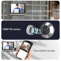 Cámara de video con mirilla WiFi inteligente Tuya 1080P, seguridad para el hogar, visión nocturna, 4.3' FHD, WiFi, mirilla, videoportero - details 6