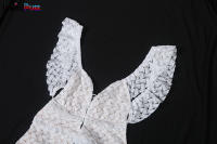 Vestido Elegante De Verano Para Mujer Con Encaje Y Volantes Doble Capa Espalda Descubierta Con Tirantes Slim Chic Para Fiestas - details 5